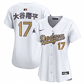 Women's Los Angeles Dodgers #17 Ohtani White 2025 Gold Collection Limited Stitched Jersey Dzhi,baseball caps,new era cap wholesale,wholesale hats